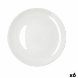 Flad Plade Bidasoa Harmony Hydrozero Hvid Keramik � 27 cm (6 enheder) #1