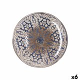 Flad Plade Bidasoa Deneb Hydrozero Brun Keramik � 25 cm (6 enheder) #1