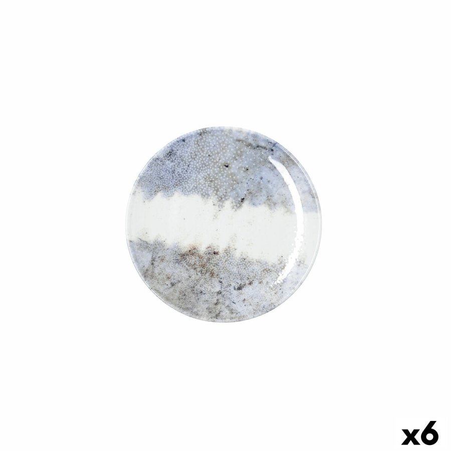 Tallerken Bidasoa Polaris Hydrozero Beige Keramik � 15 cm Br�d (6 enheder) #1