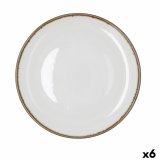 Flad Plade Bidasoa Orion Hydrozero Hvid Keramik � 27 cm (6 enheder) #1