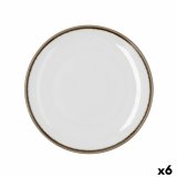 Flad Plade Bidasoa Orion Hydrozero Hvid Keramik � 25 cm (6 enheder) #1