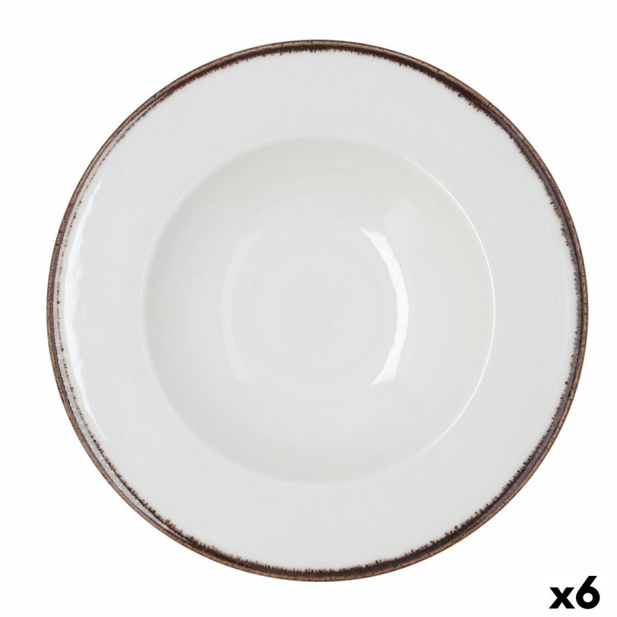 Pastask�l Bidasoa Orion Hydrozero Hvid Keramik � 30 cm (6 enheder) #1