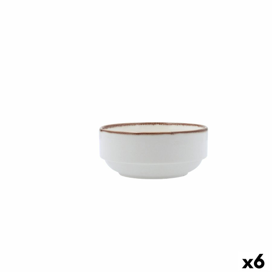 Snacksk�l Bidasoa Orion Hydrozero Hvid Keramik (6 enheder) #1