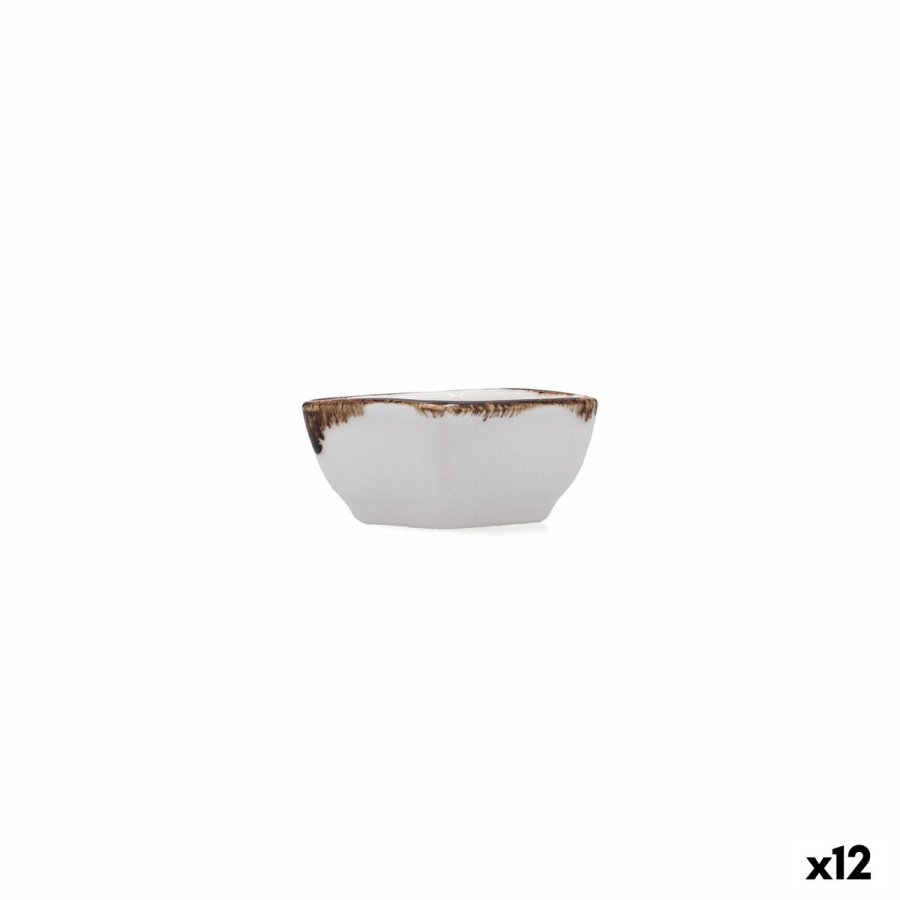 Snacksk�l Bidasoa Orion Hydrozero Hvid Keramik 8 x 8,5 cm (12 enheder) #1