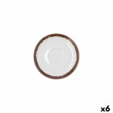 Tallerken Bidasoa Orion Hydrozero Hvid Keramik � 14 cm Kaffe (6 enheder) #1