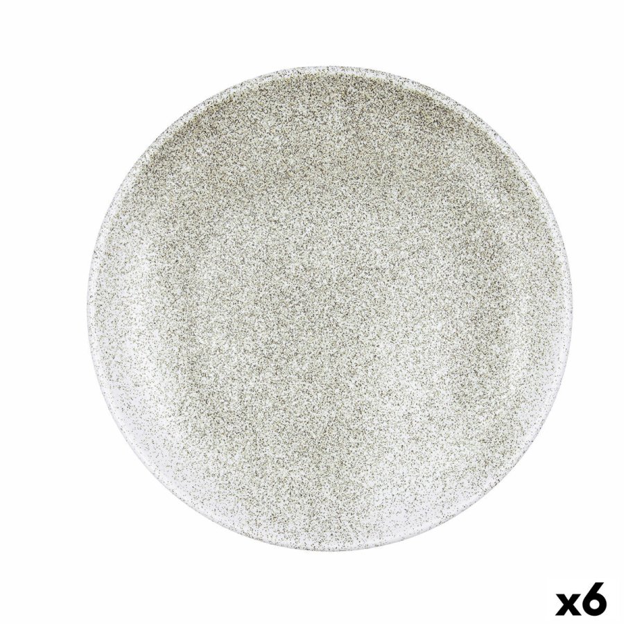 Flad Plade Bidasoa Element Hydrozero Beige Keramik � 27 cm (6 enheder) #1