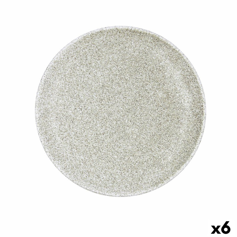 Flad Plade Bidasoa Element Hydrozero Beige Keramik � 25 cm (6 enheder) #1