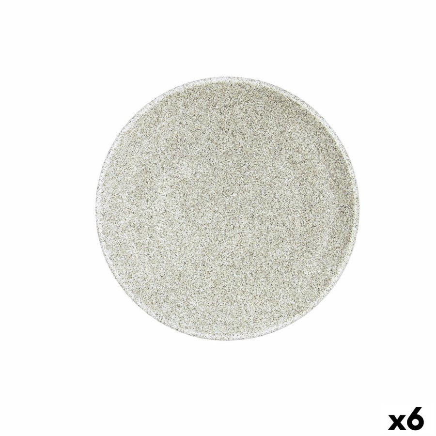 Desserttallerken Bidasoa Element Hydrozero Beige Keramik � 21 cm (6 enheder) #1