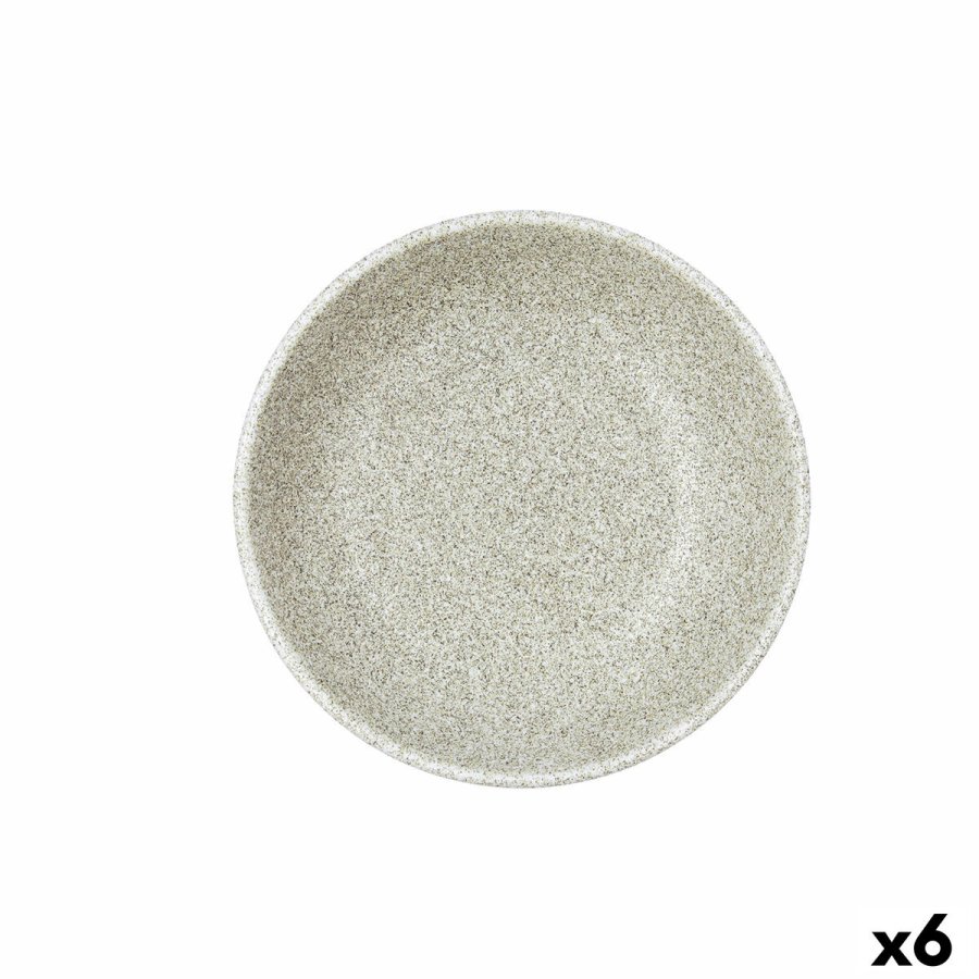 Dyb tallerken Bidasoa Element Hydrozero Beige Keramik � 20 cm (6 enheder) #1