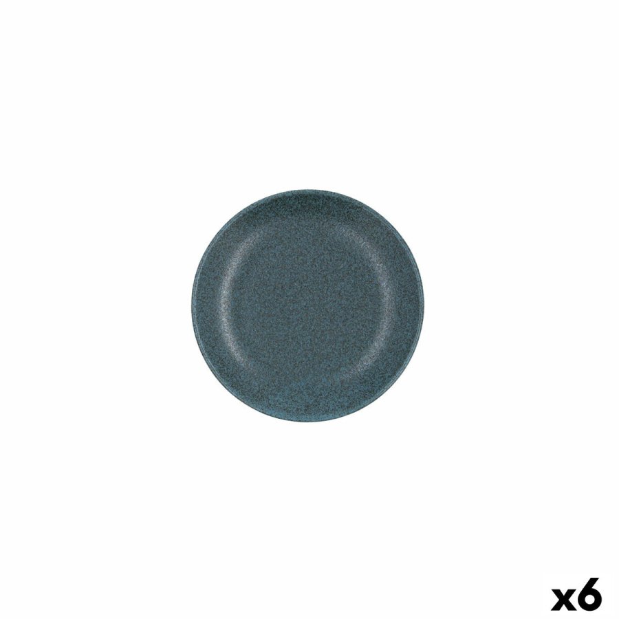 Tallerken Bidasoa Element Hydrozero Bl� Keramik � 15 cm Br�d (6 enheder) #1