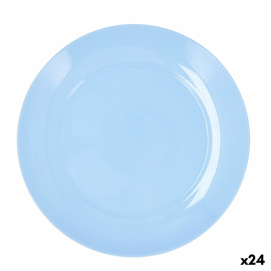 Flad Plade Luminarc Apy Paradise Azul Bl� Glas � 25 cm (24 enheder) #1