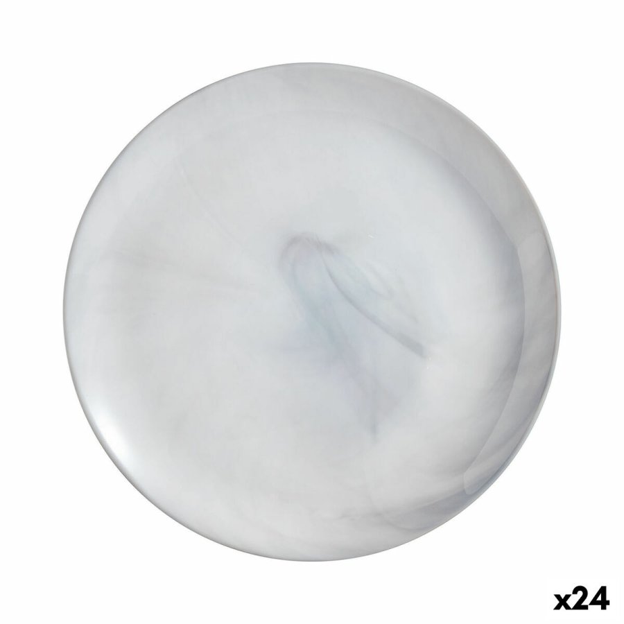 Flad Plade Luminarc Diwali Granit Marb To-farvet Glas � 25 cm (24 enheder) #1