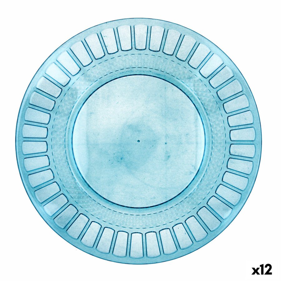 Flad Plade Quid Gaia Turkisbl� Plastik � 26 cm (12 enheder) #1
