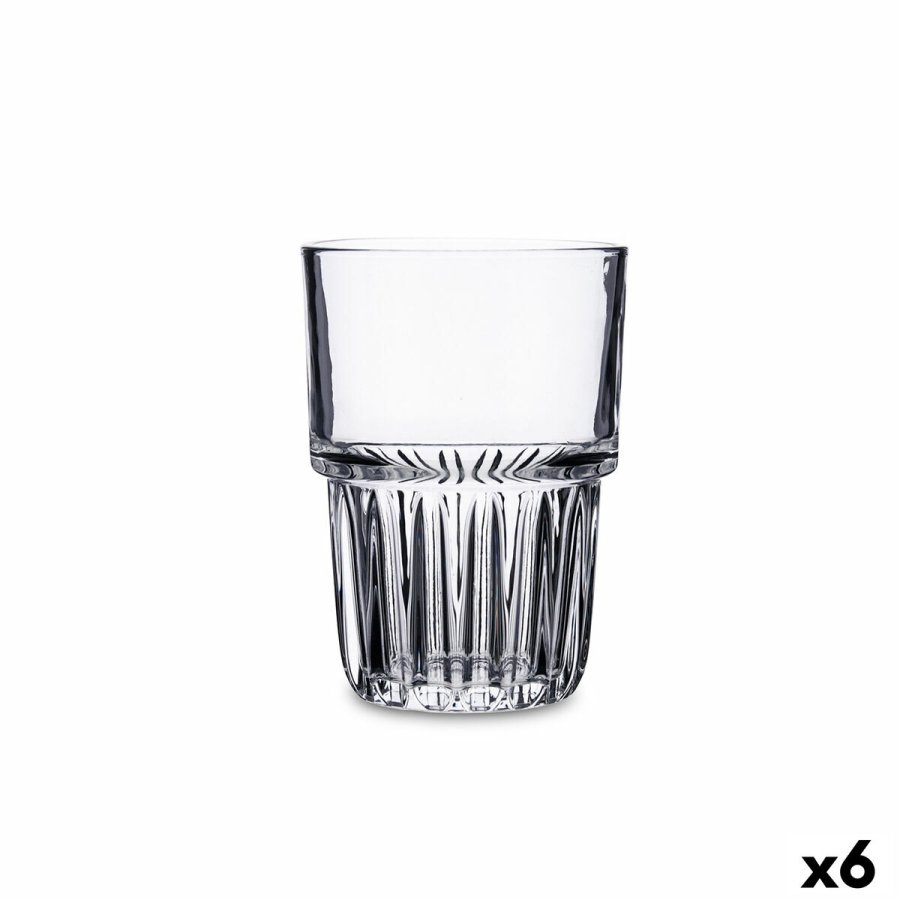 Glas Quid Cubik Gennemsigtig Glas 310 ml (6 enheder) #1