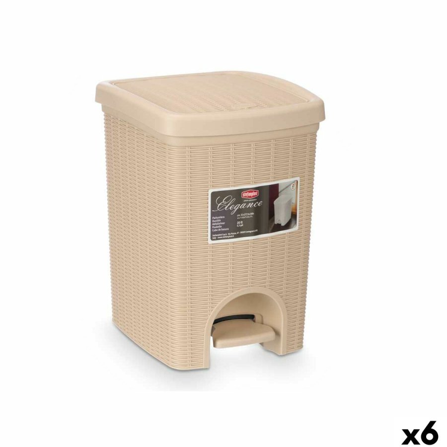 Papirkurv Stefanplast 30796 Beige Plastik 20 L (6 enheder) #1