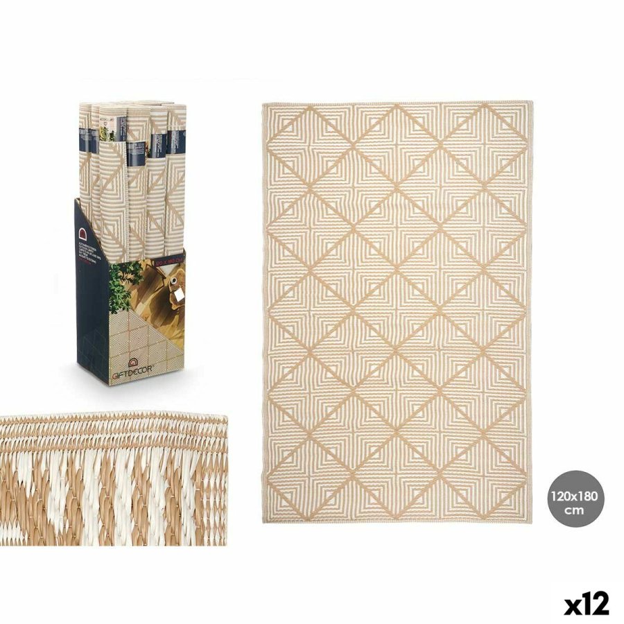 Tppe GiftDecor EXAG-1005 Hvid Beige polypropylen 120 x 180 cm (12 enheder) #1