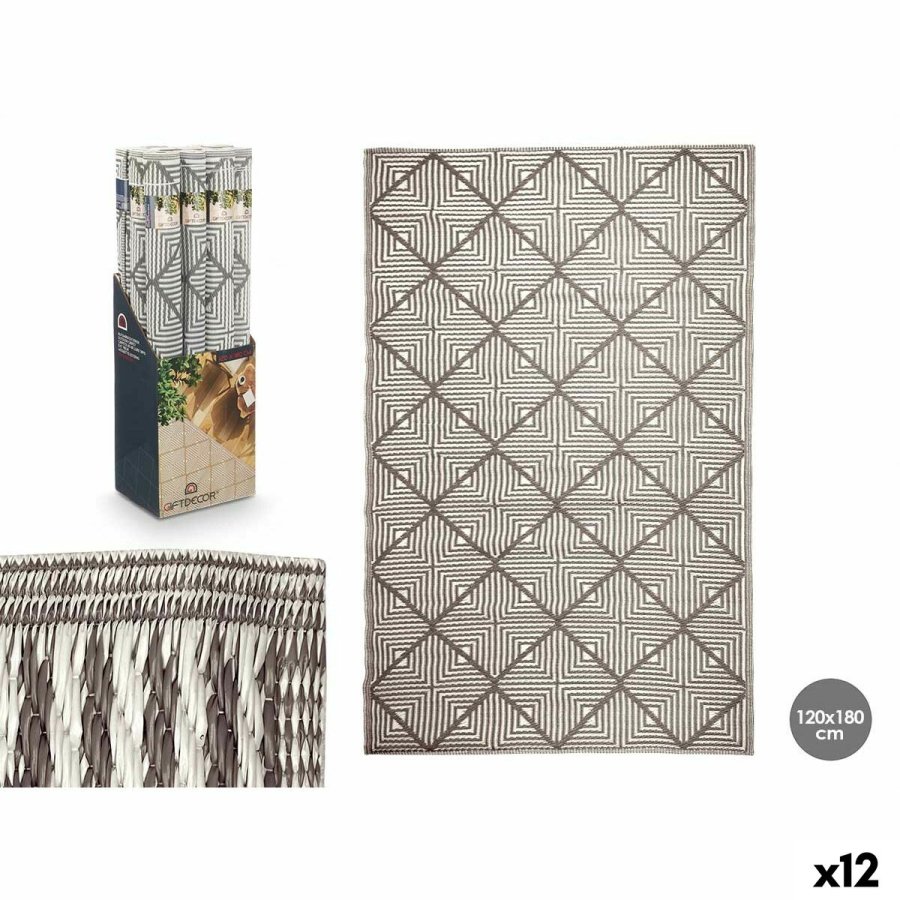 Tppe GiftDecor EXAG-1006 Hvid Gr polypropylen 120 x 180 cm (12 enheder) #1