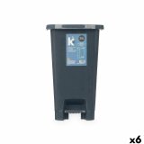 Papirkurv med pedal ABK-142 Antracit Plastik 25 L (6 enheder) #1