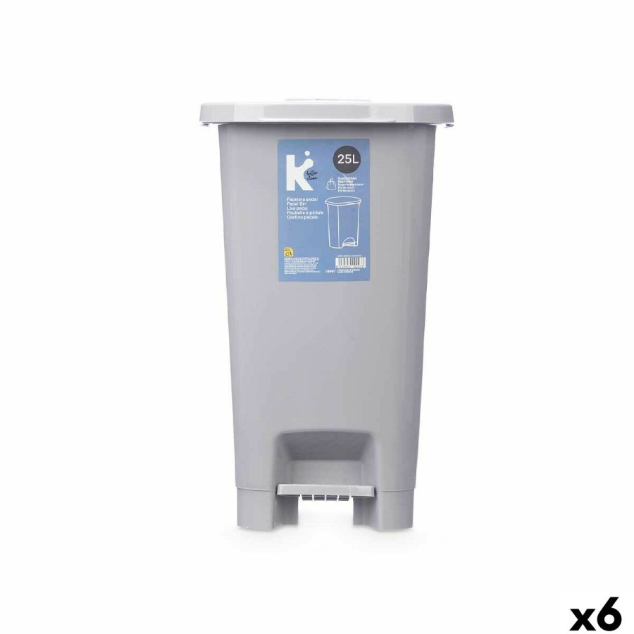 Papirkurv med pedal ABK-142 1 Gr Plastik 25 L (6 enheder) #1