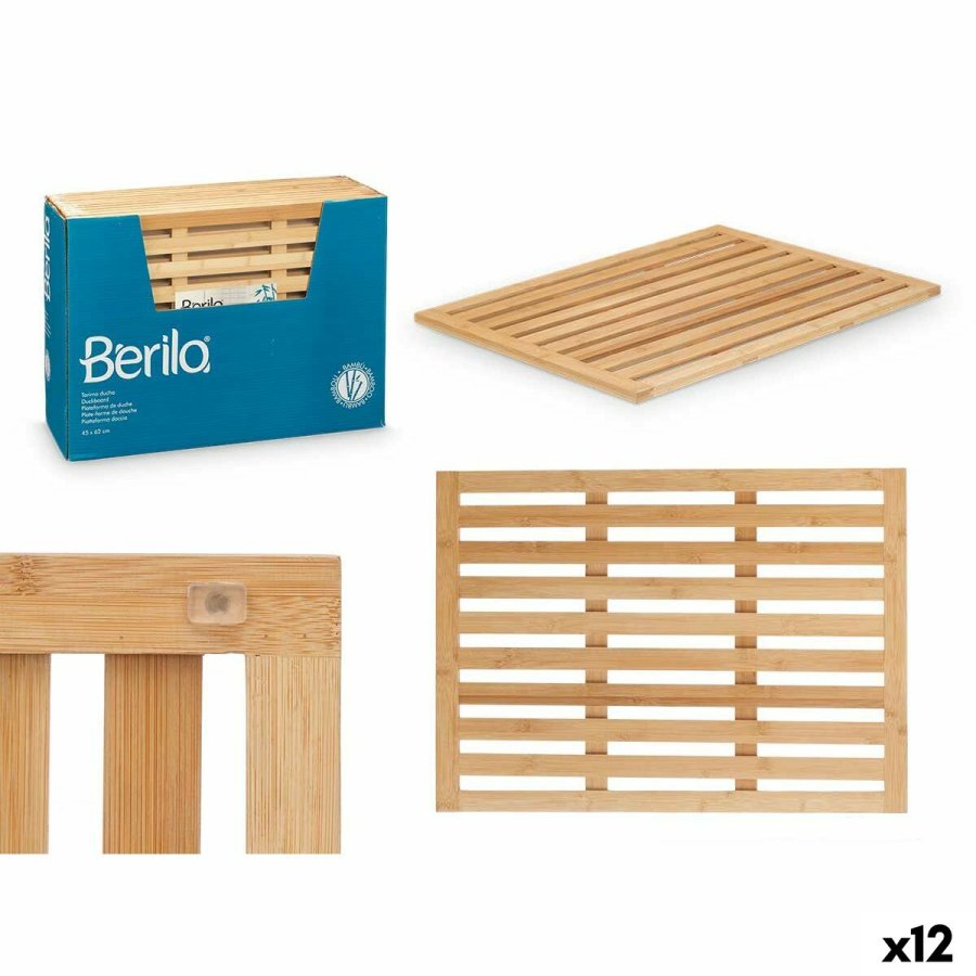 Bademtte Berilo BM632-6245 Natur Bambus 62 x 2 x 45 cm (12 enheder) #1