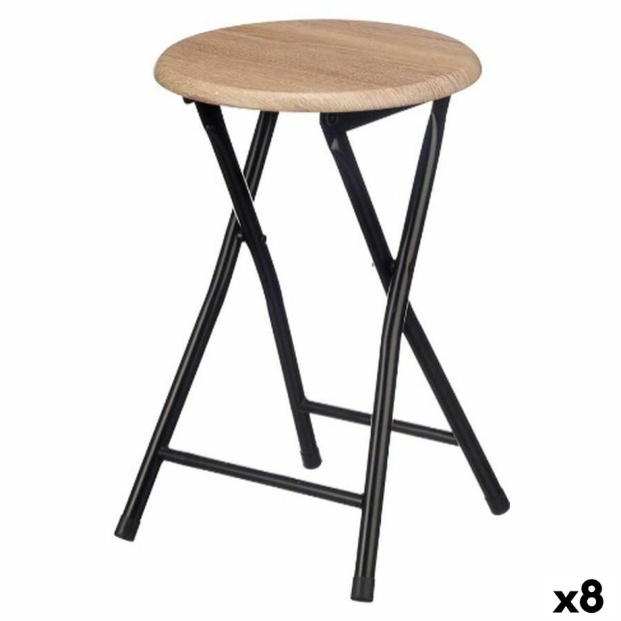 Taburet Gift Decor WR7007M Natur PVC Metal Tr MDF 30 x 46 x 30 cm 71,8 x 6,5 x 30 cm (8 enheder) #1