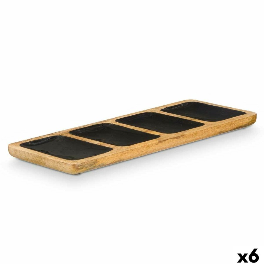 Bakke med Rum MALI-941 B Sort 46 x 3 x 17 cm (6 enheder) #1