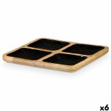 Bakke med Rum MALI-991 B Sort 31 x 3 x 31 cm (6 enheder) #1