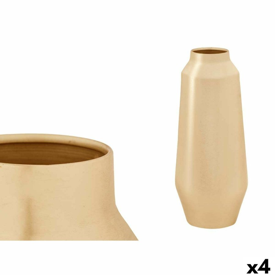 Vase Gift Decor 10216-SG 10216-SG Gylden Jern 16 x 40 x 16 cm 40 x 17 x 40 cm (4 enheder) #1