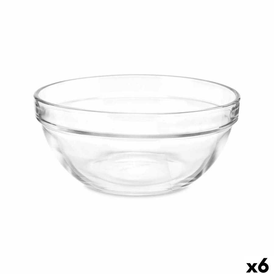 Blandeskl Vivalto 76760 Gennemsigtig Glas 14 x 6,5 x 14 cm 6 enheder #1