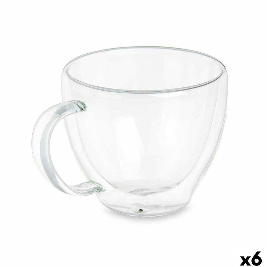 Te- og kaffekop Vivalto OCT-DG2397 Gennemsigtig Borosilikatglas 140 ml (6 enheder) #1