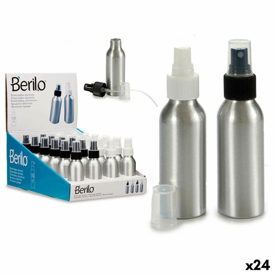 Sprayflaske Berilo CH9979-2 Hvid Sort Gennemsigtig Slvfarvet Aluminium polypropylen 100 ml (24 enheder) #1
