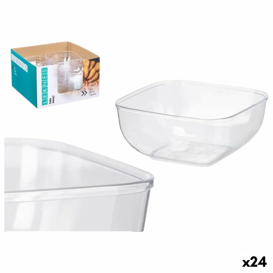 Sklst Leknes CK80688 Gennemsigtig Plastik 800 ml 15,3 x 7 x 15,3 cm (24 enheder) #1