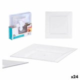 plade Leknes CK80668-1-T Gennemsigtig polystyren Plastik 27,3 x 2,3 x 27,3 cm (24 enheder) #1