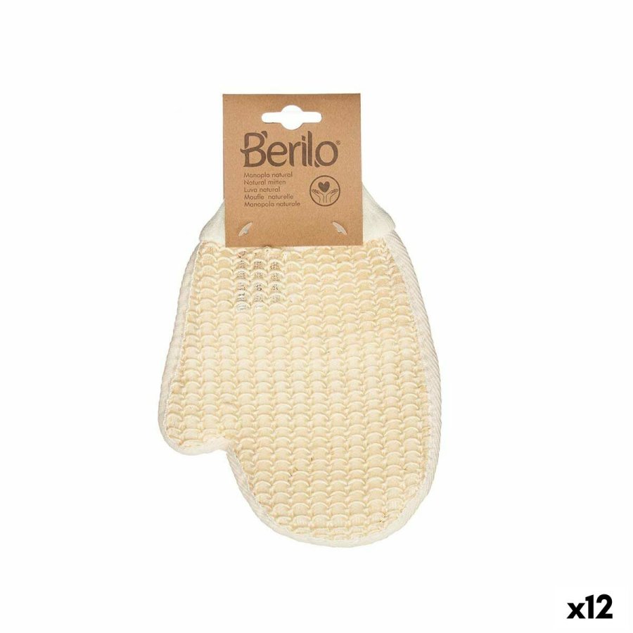 Skrubbehandske Berilo B7083-12 Hvid Beige (12 enheder) #1