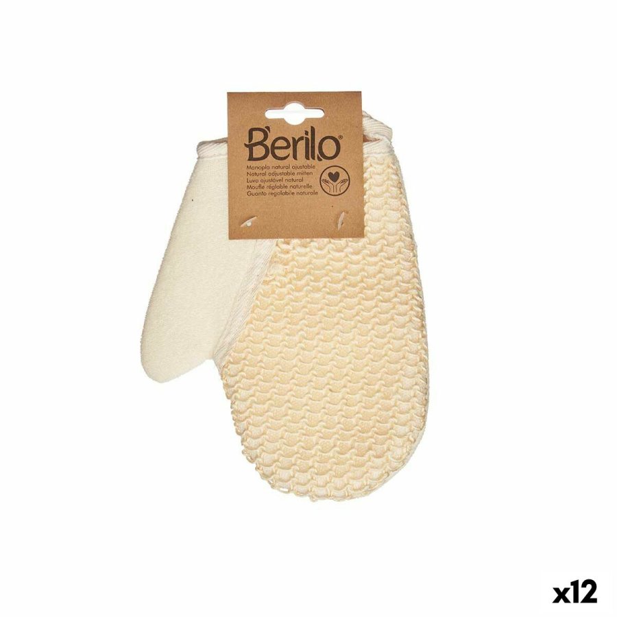 Skrubbehandske Berilo B7083-10 Hvid Beige (12 enheder) #1