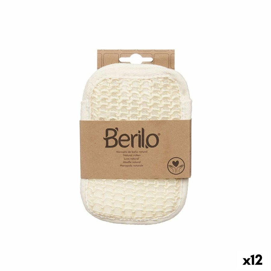 Skrubbehandske Berilo B7083-5 Hvid Beige (12 enheder) #1