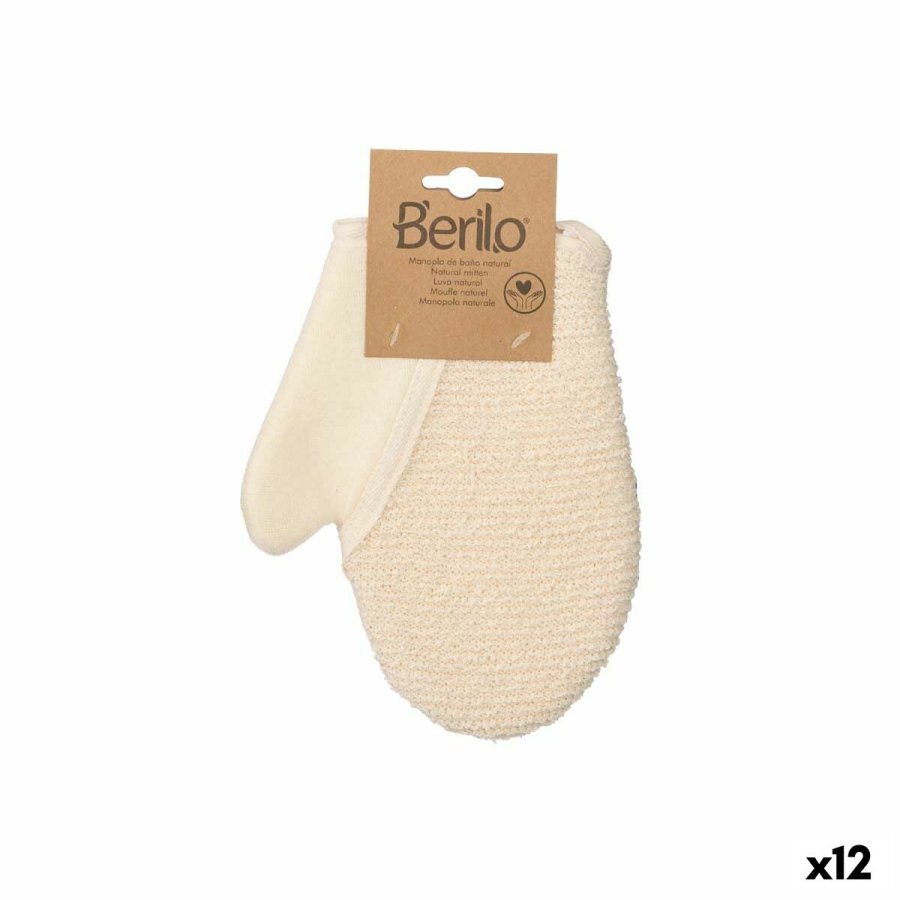 Skrubbehandske Berilo B7081-10 Hvid Beige (12 enheder) #1