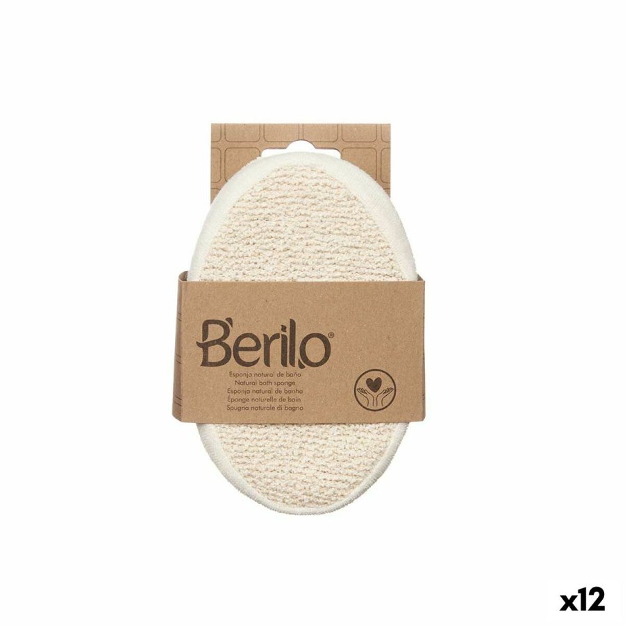 Svamp til Kroppen Berilo B7081-8 Hvid Beige 15 x 5 x 10 cm (12 enheder) #1