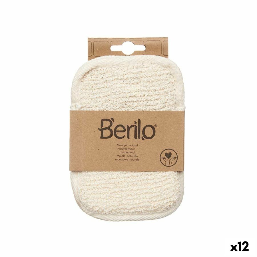Skrubbehandske Berilo B7081-5 Hvid Beige (12 enheder) #1