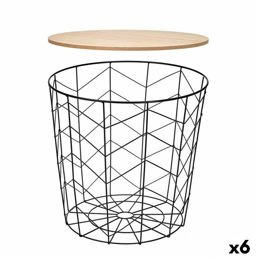 Sofabord Gift Decor Brun Sort 44,5 x 53,5 x 44,5 cm (6 enheder) #1