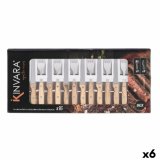 Bestik Kinvara Brun Slvfarvet Tr Metal 16 Dele (6 enheder) #1