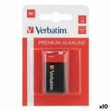 Alkaline Batteri Verbatim 9 V 6LR61 (10 enheder) #1