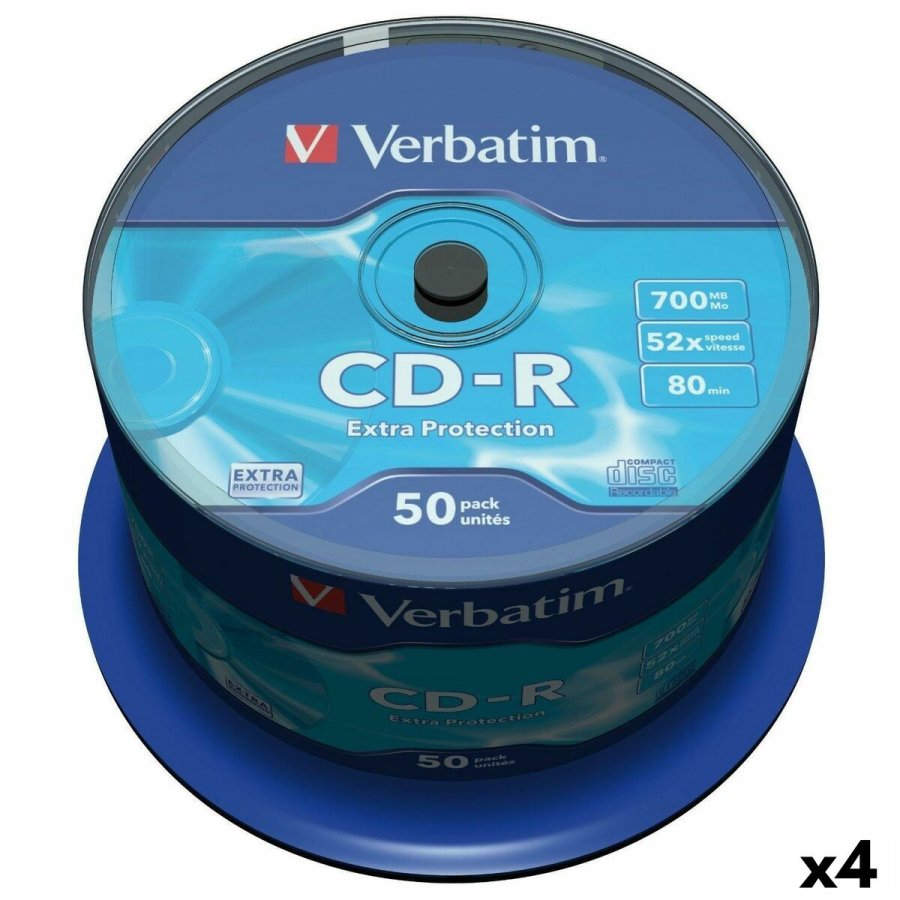 CD-R Verbatim Extra Protection 700 MB 52x 50 Dele (4 enheder) #1