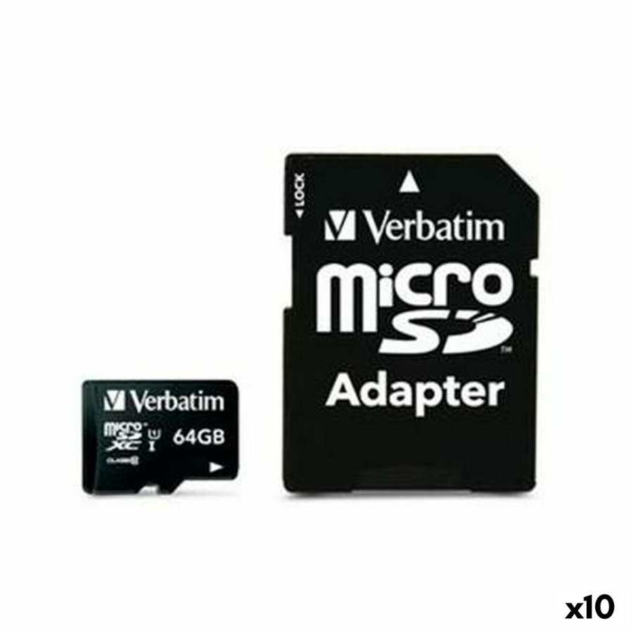 Mikro-SD-hukommelseskort med adapter Verbatim 64 GB (10 enheder) #1