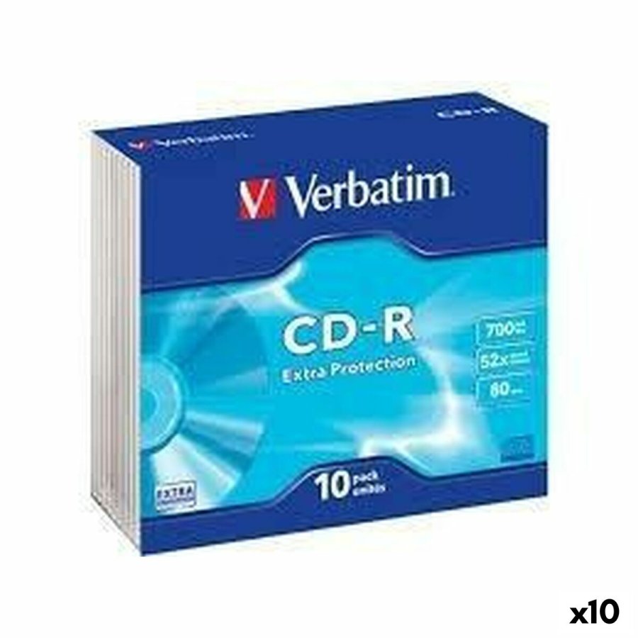 CD-R Verbatim Extra Protection 700 MB 52x 10 Dele (10 enheder) #1
