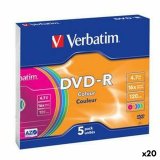 DVD-R Verbatim Colour 4,7 GB 16x 5 Dele (20 enheder) #1