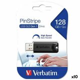 USB-stik Verbatim PINSTRIPE Sort 128 GB (10 enheder) #1