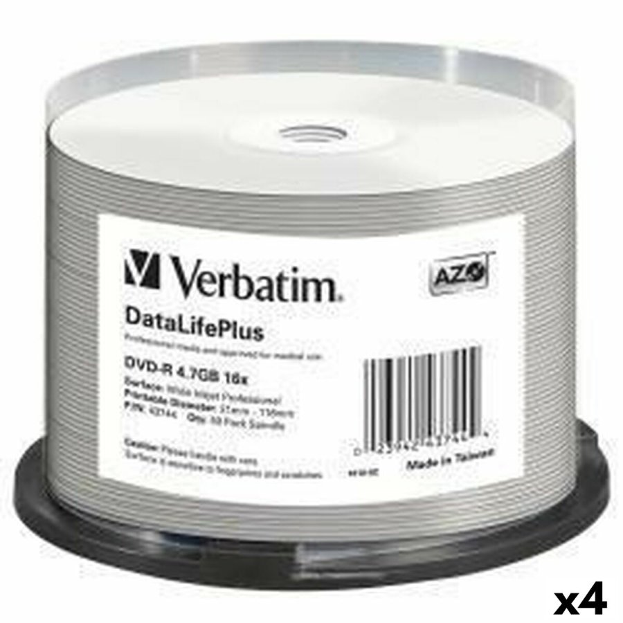 DVD-R Verbatim DATALIFE PLUS 4,7 GB 16x 50 Dele (4 enheder) #1
