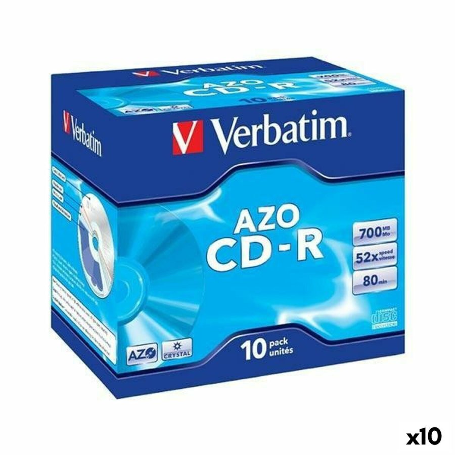 CD-R Verbatim AZO 700 MB 52x 10 Dele (10 enheder) #1