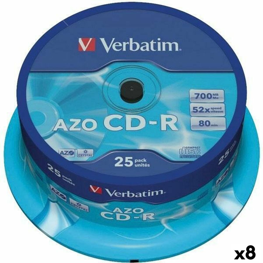 CD-R Verbatim Azo 700 MB 52x 25 Dele (8 enheder) #1